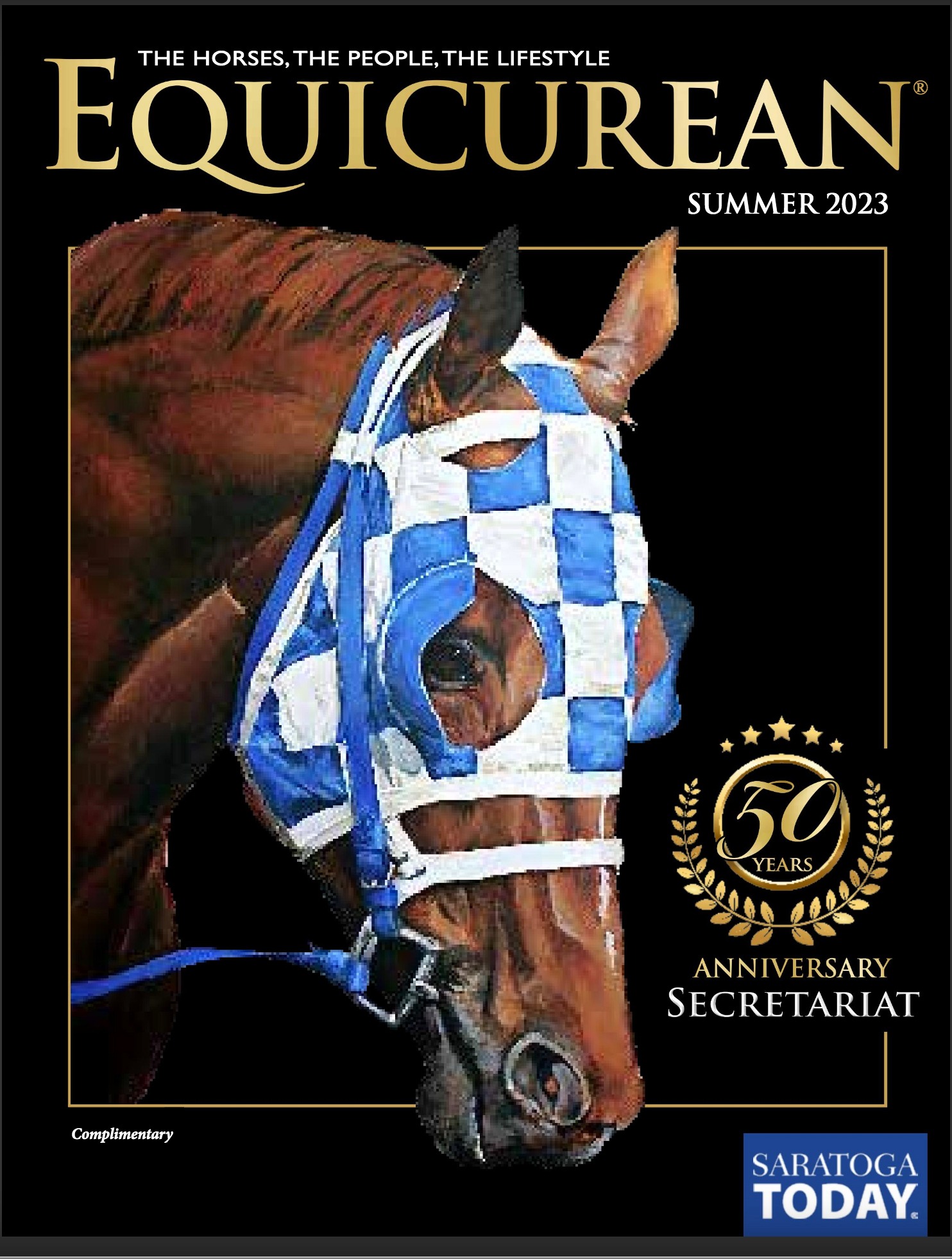 Equicurean Summer 2023 cover celebrating Secretariat’s 50th anniversary
