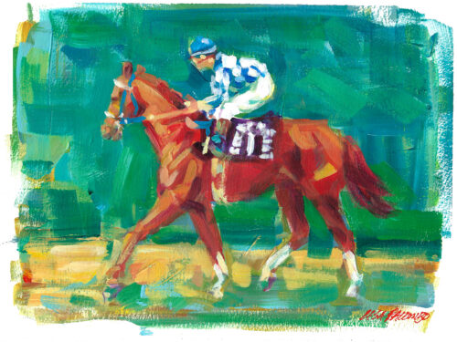 Secretariat at Arlington with Ron Up | SOLD